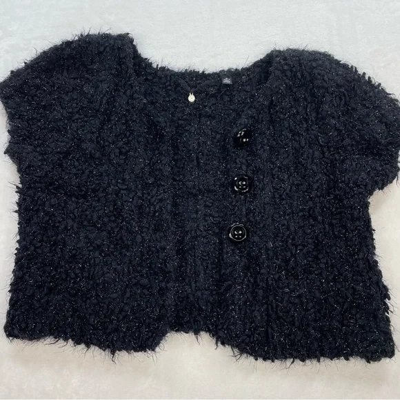 Anthro Knitted & Knotted Eyelash Button Cardigan - Picture 4 of 7